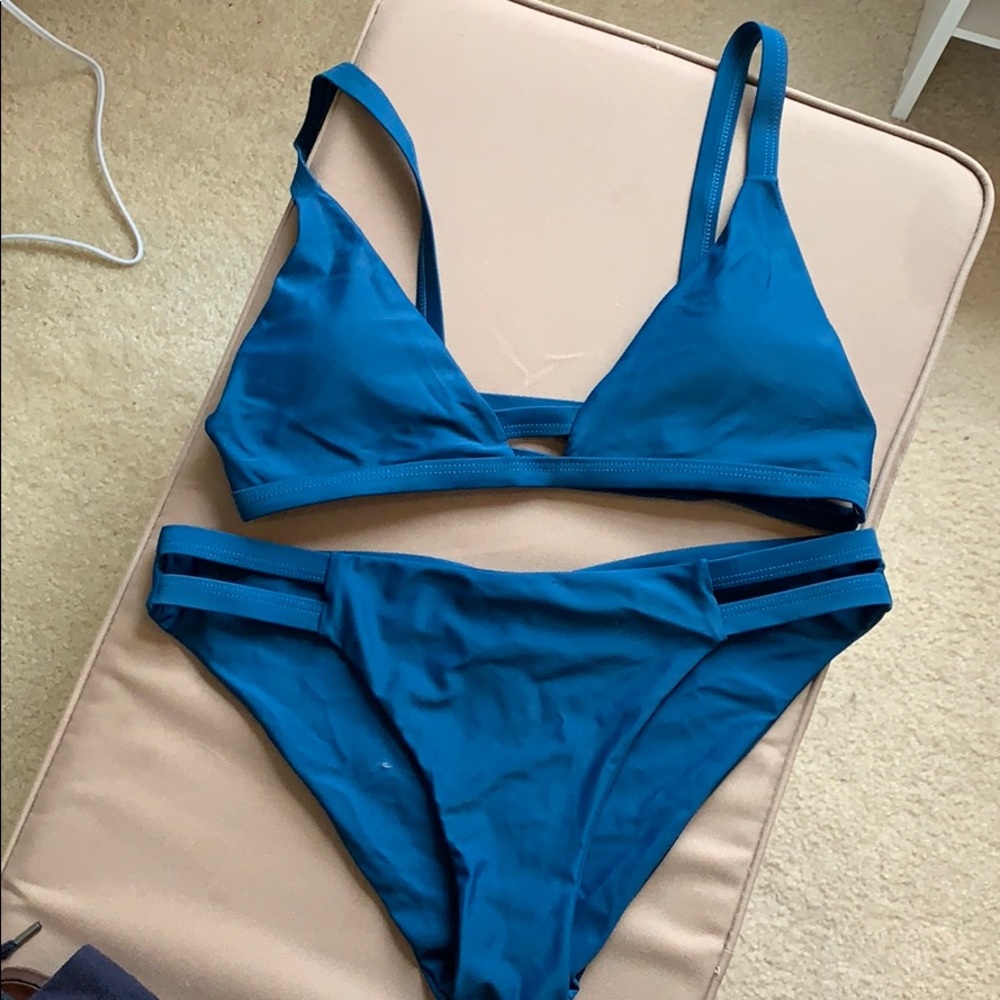 Vibrant blue bikini